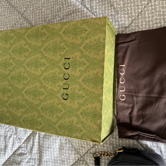 Authentic GG Marmont Gucci Black Leather Crossbody Bag. - Picture 9 of 14